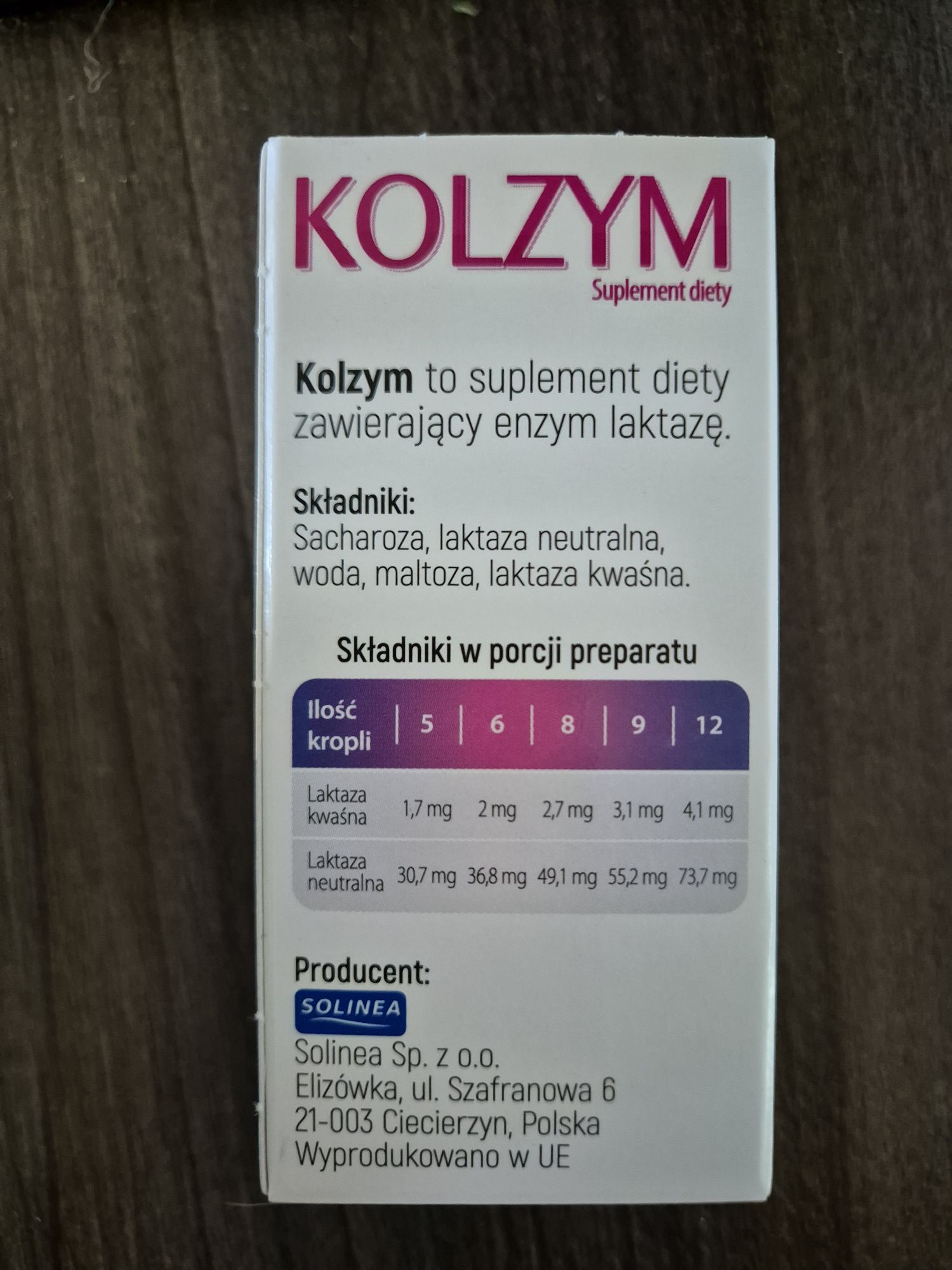 Kolzym 15ml enzym laktaza