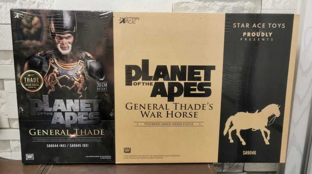 Estátua star Ace Planet of the Apes General Thades War Horse