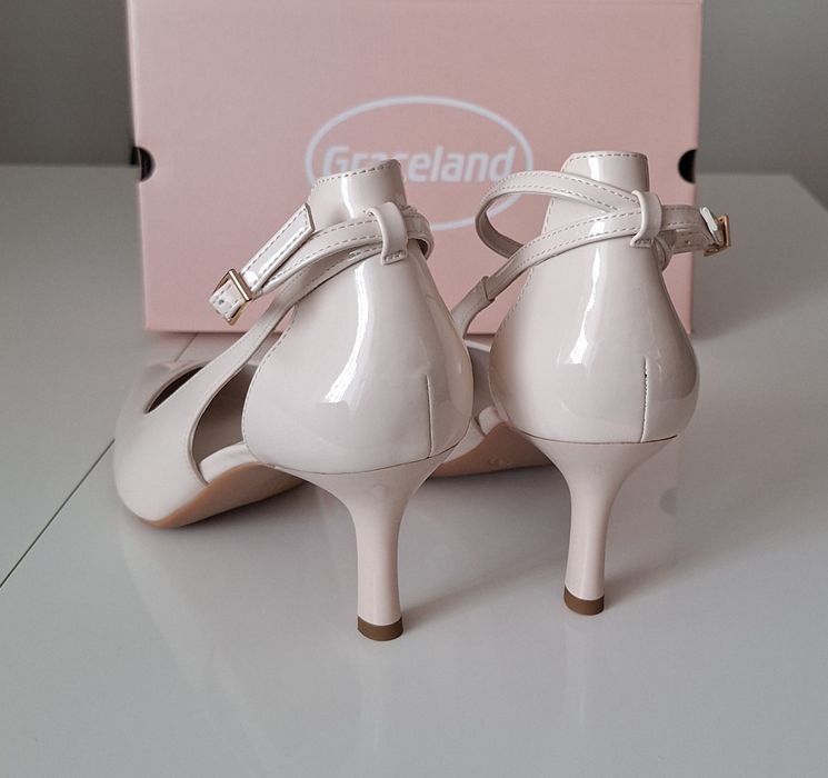 Beżowe Szpilki Graceland 41 Nowe