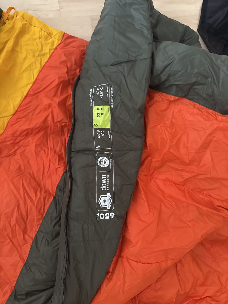 Nowy marmot ŚPIWÓR puchowy NEVER WINTER 650 fill tylko 870 gram