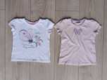 Dwa t-shirty 92 So Cute biała i pudrowy róż