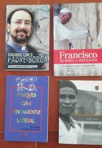 Livros: Papa Francisco / Padre Borga / Eusébio / Pensamento Lateral