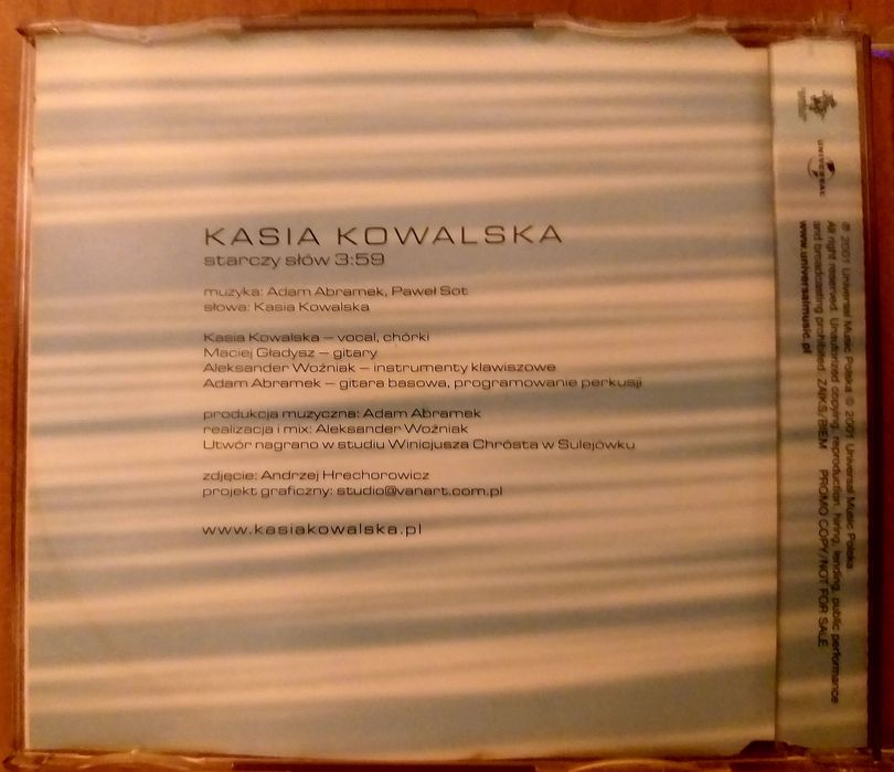 CDs Kasia Kowalska Starczy Słów 2001r