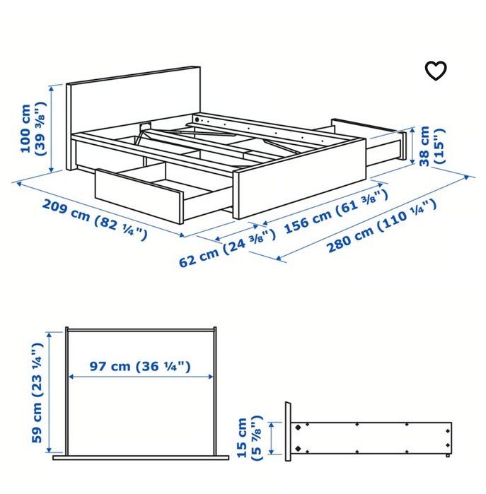 Cama Ikea como nova