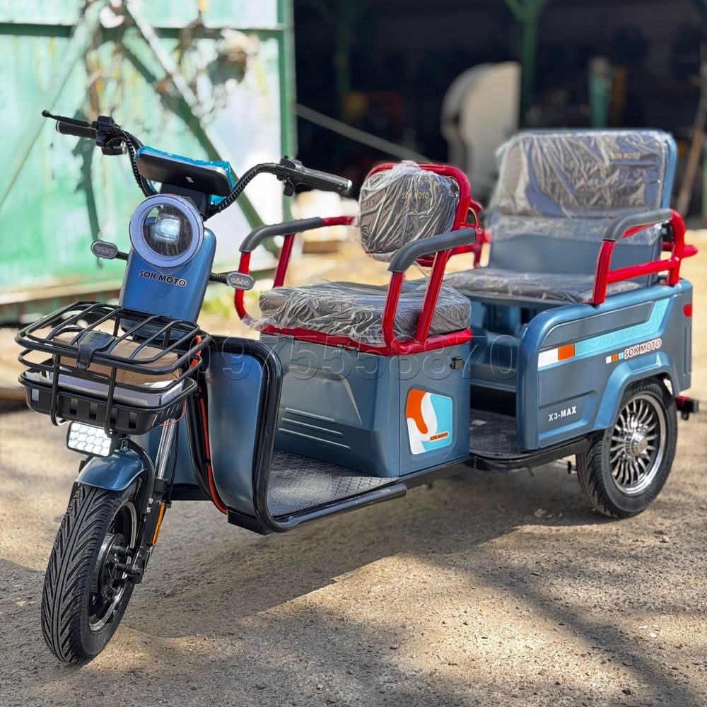 ‼️Электротрайк 2000W-72V-28Ah шини 10"