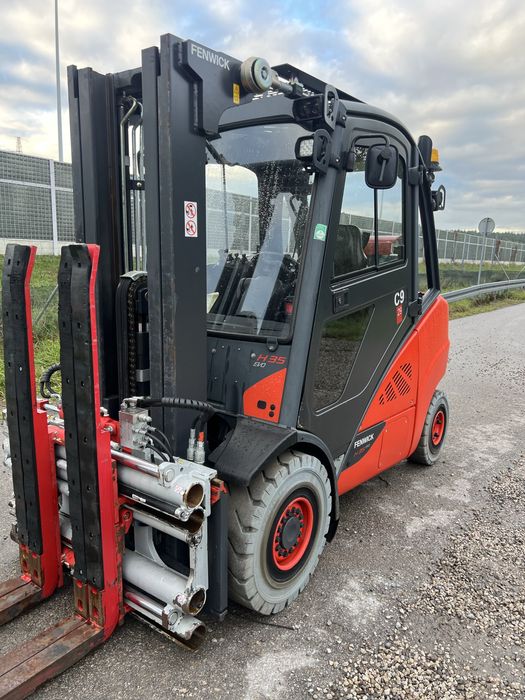 Wózek Widłowy Linde H35T-02 EVo Triplex Kabina Klimatyzacja Pozycjone