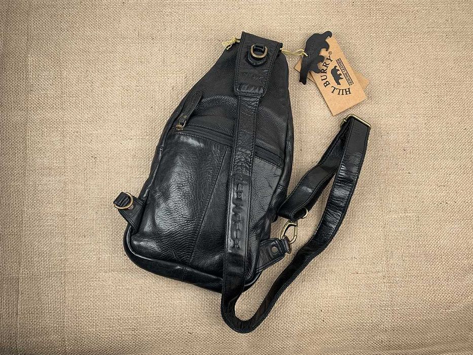 Сумка мужская кожаная мягкая слинг Hill Burry 6101/W сумка чоловіча