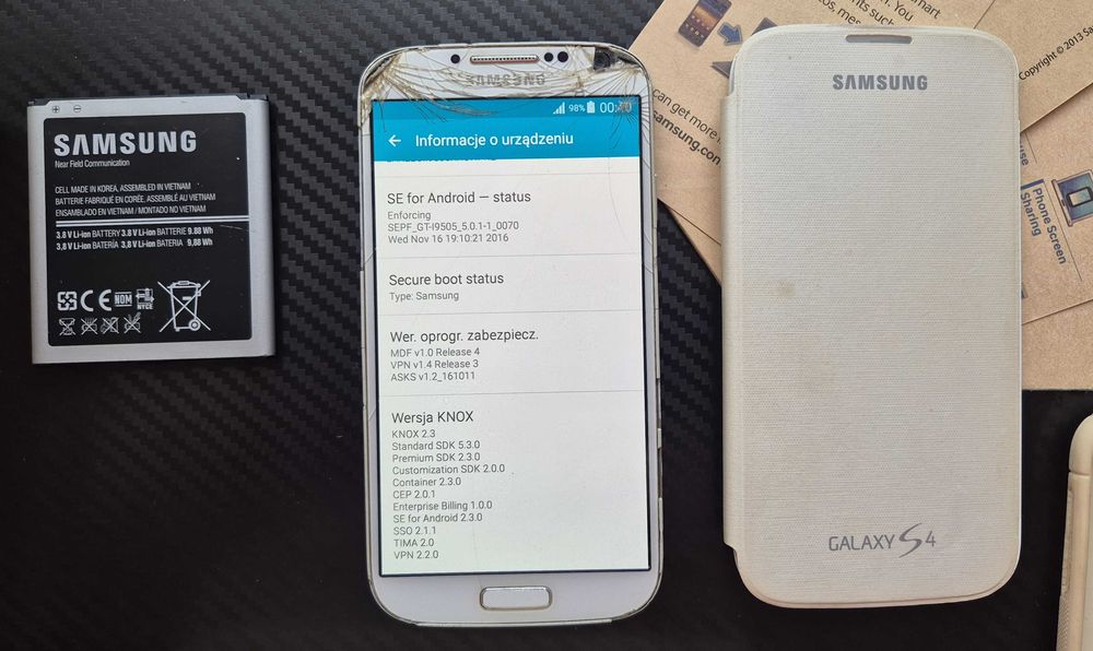 Samsung Galaxy S4 GT-I9505 sprawny 2 baterie 2 etui Tychy