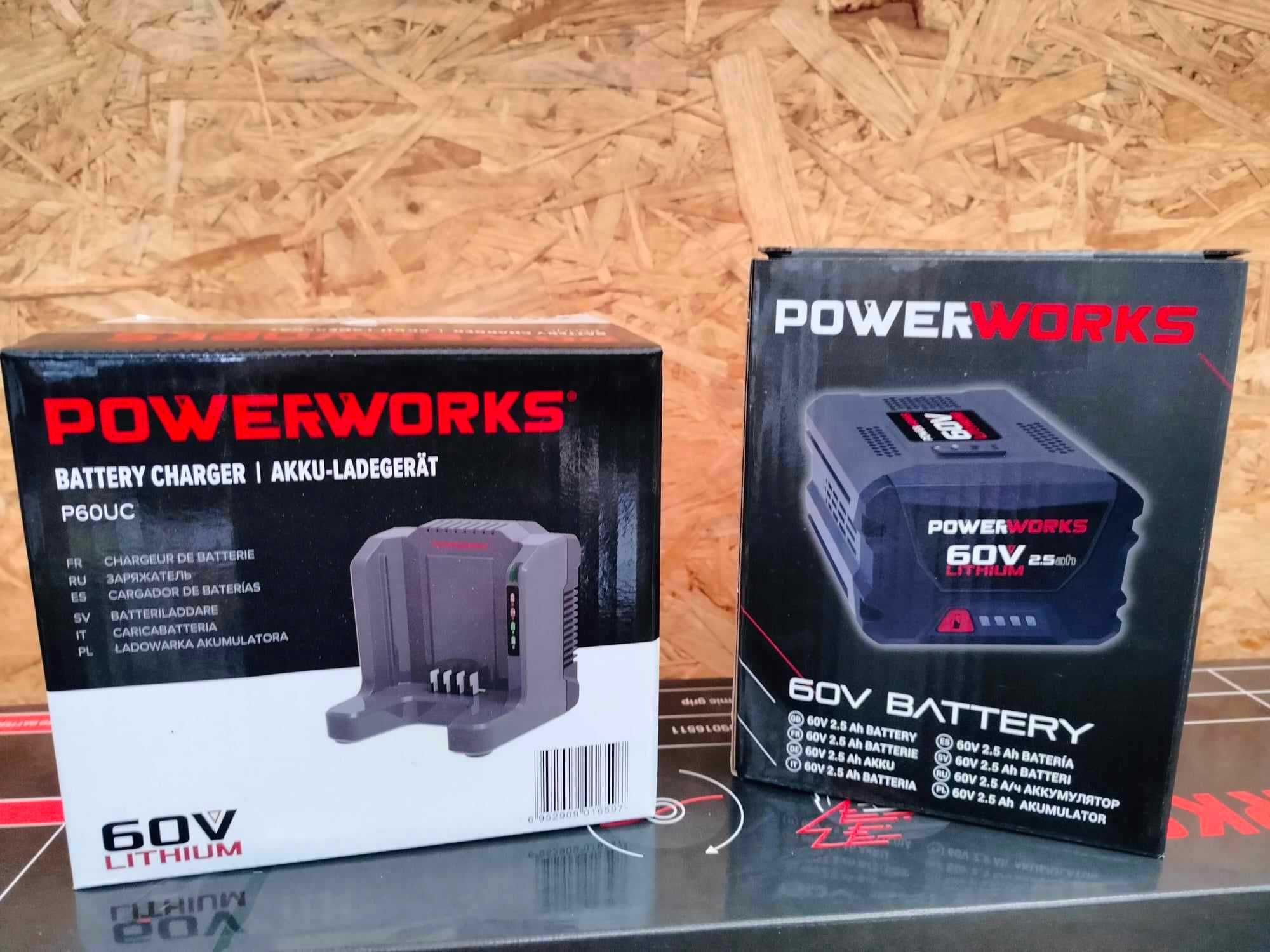 Podkaszarka Akumulatorowa POWERWORKS PD60LT, bateria 60V, ładowarka