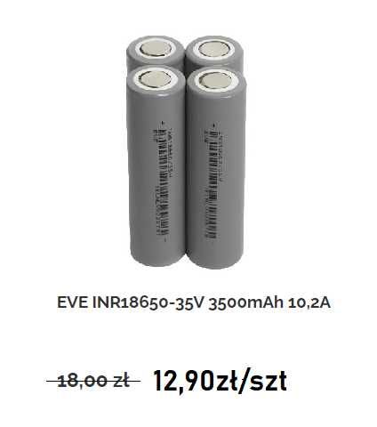 Nowe ogniwa EVE 35V 3500mAh 10A oryginalne