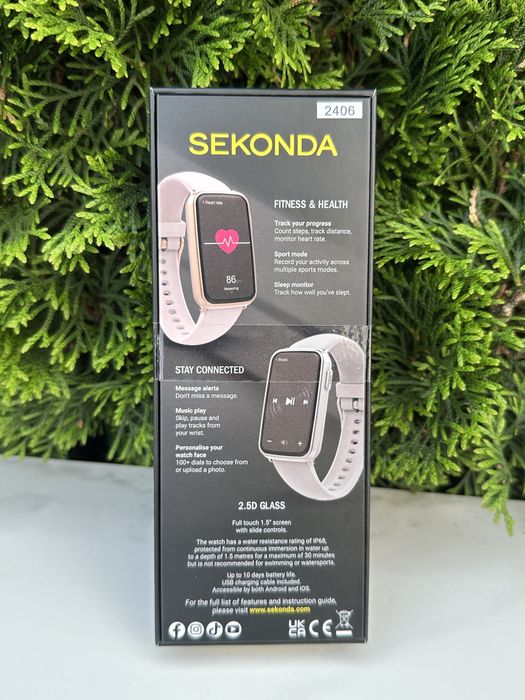 Nowy smartwatch Sekonda Track 26mm czarny silikonowy pasek