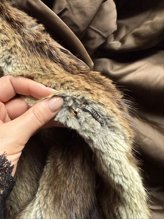 futro Kirsten Stampe Aarhaus naturalne płaszcz zimowe ciepłe