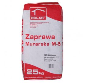 Zaprawa murarska M-5 25 kg Rolas murowanie piasek cement wapno budowa