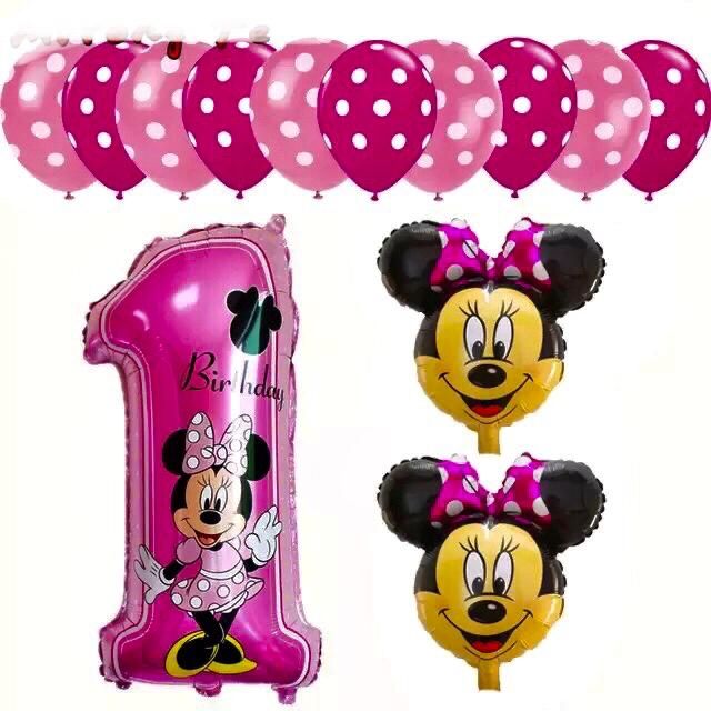 Decoração Festa - Conjunto Balões Mickey e Minnie e para bébé