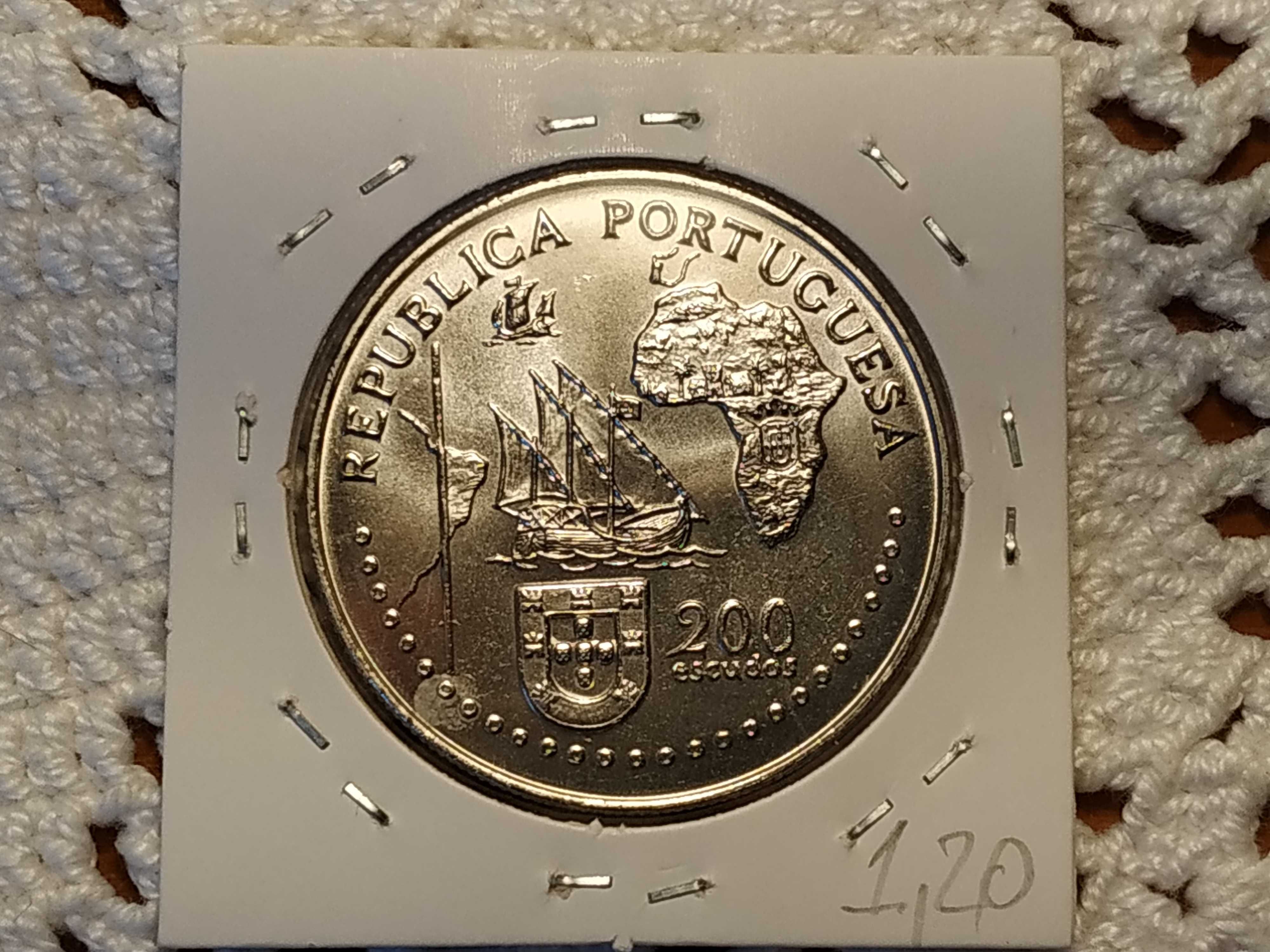 Portugal - moeda de 200 escudos de 1994 Tratado de Tordesilhas