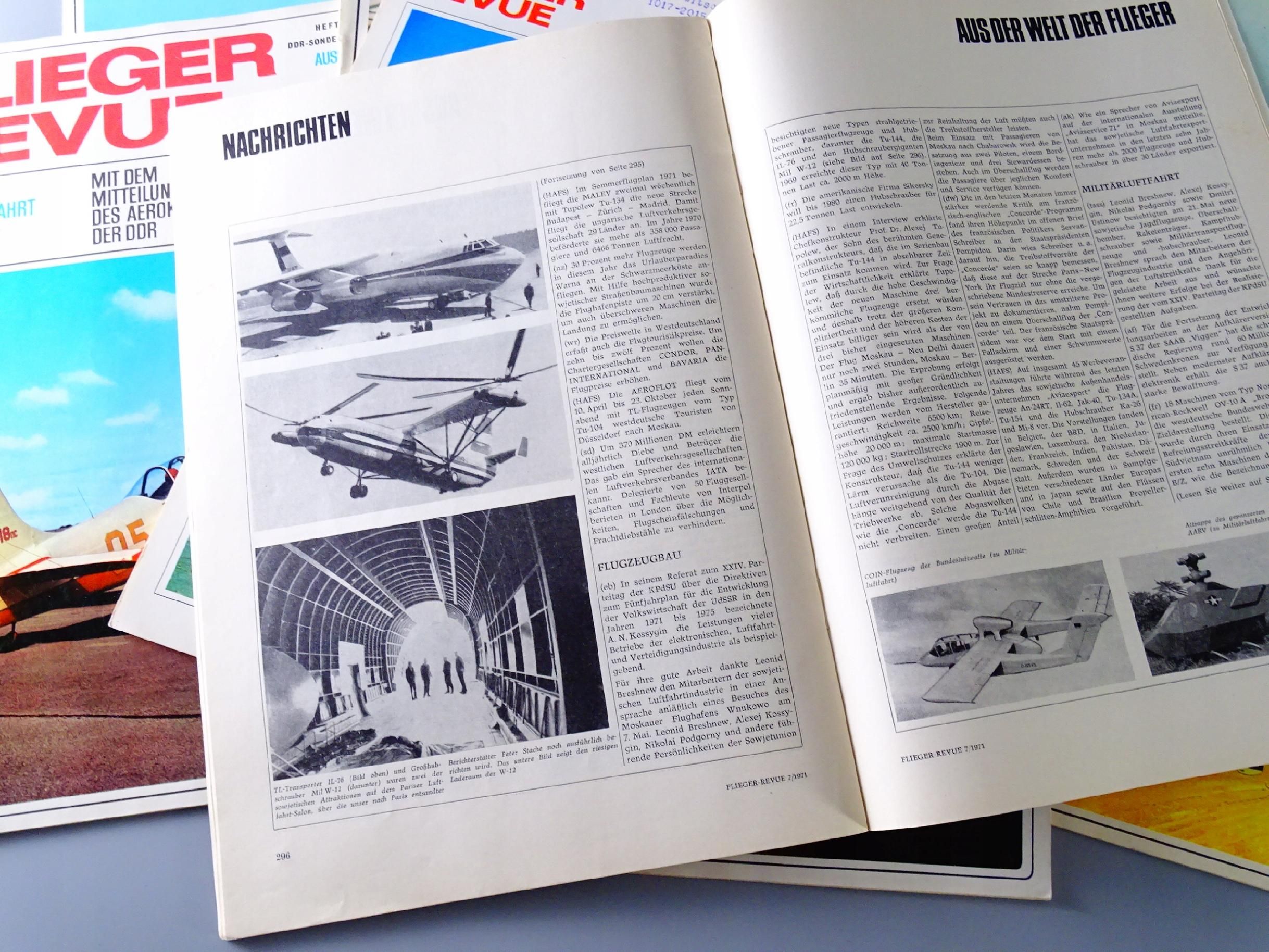 magazyn lotnictwo lata 70-te flieger revue samolot