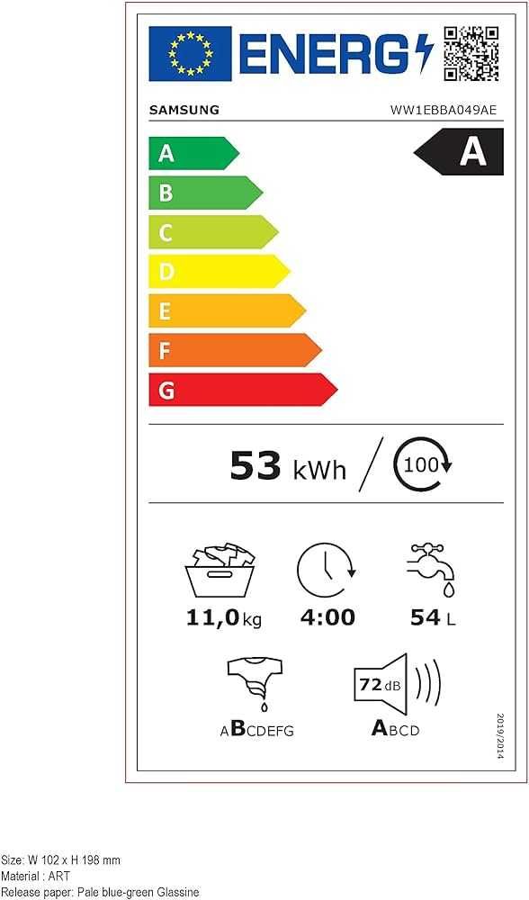 Pralka Samsung WW1EBBA049AE, 11 kg, 1400 obr./min