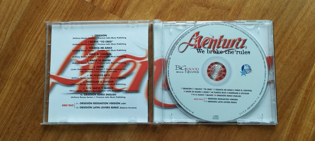 CD Álbum original - AVENTURA - We Broke The Rules
