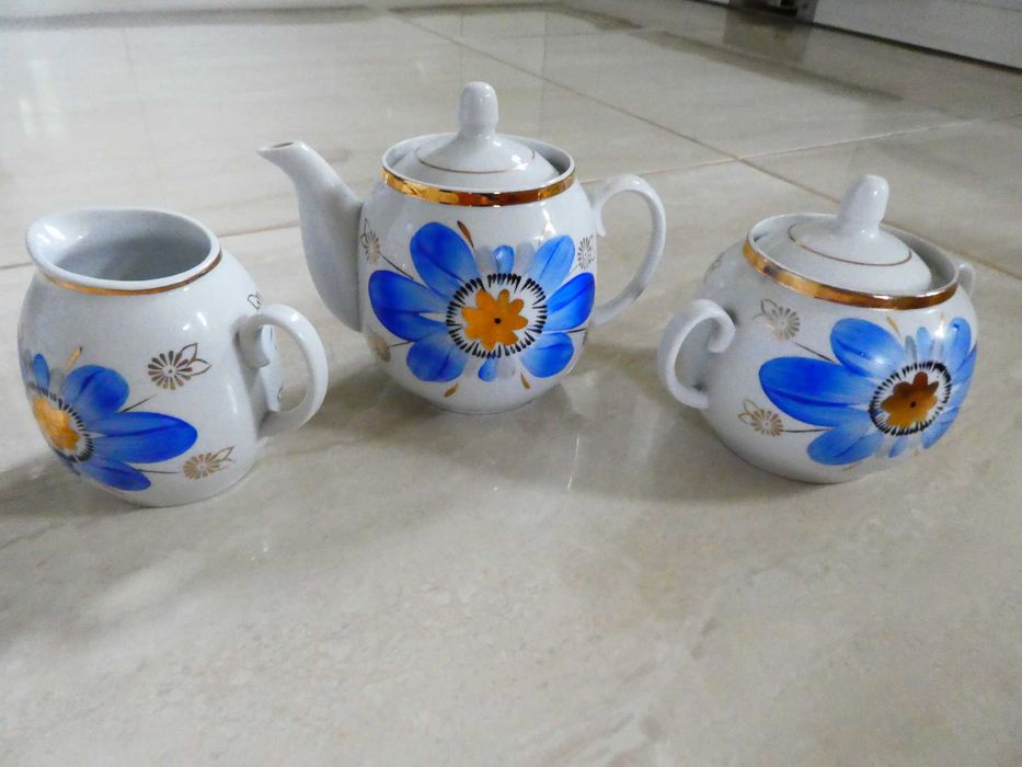 komplet cukiernica, dzbanuszek, mlecznik