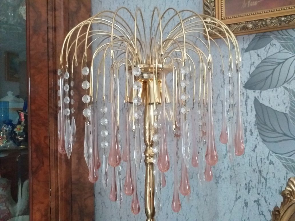 Włoski żyrandol i lampa stojąca