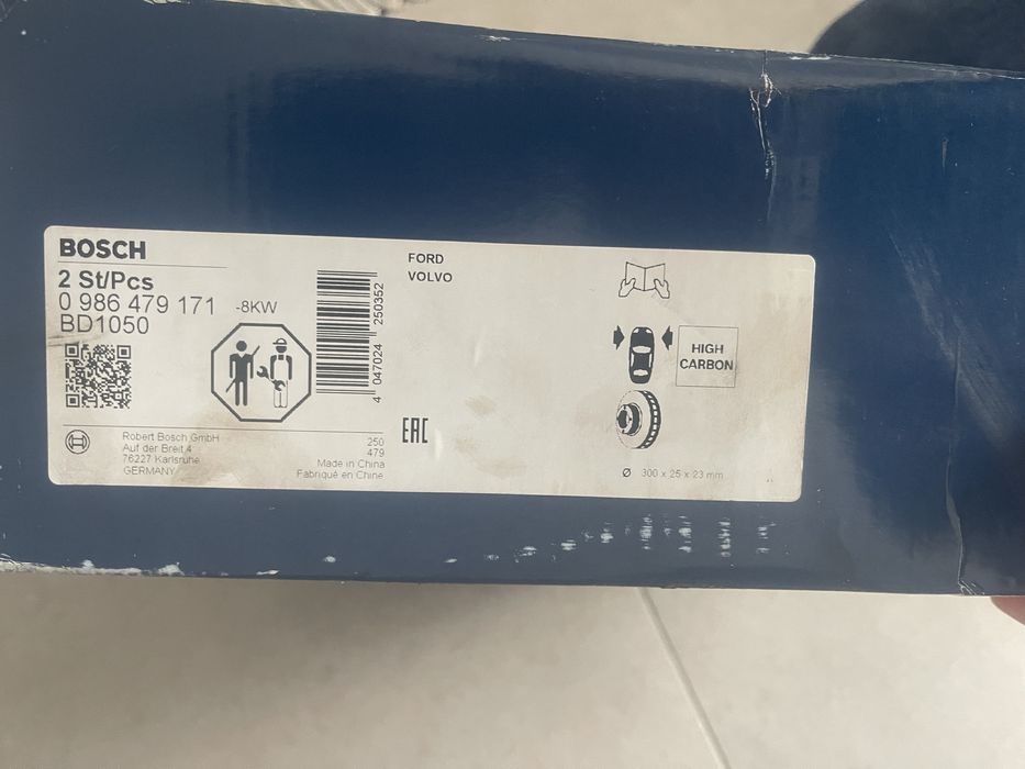 Discos de travão eixo frontal volvo c30