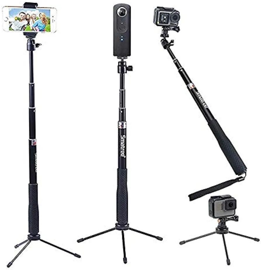 Smatree SmaPole Q3 drążek teleskopowy ze statywem do tel. GoPro 90cm