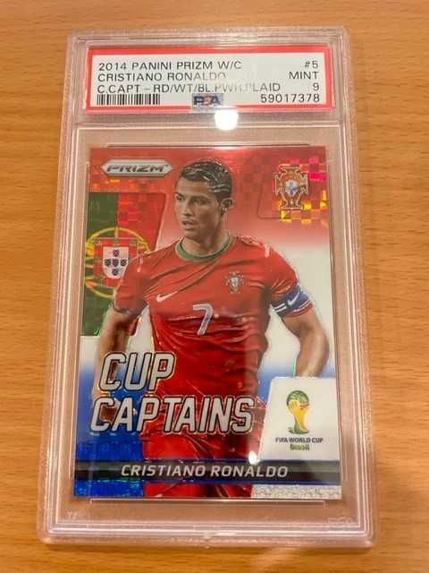 Cristiano Ronaldo 2014 Prizm Cup Captains PSA 9