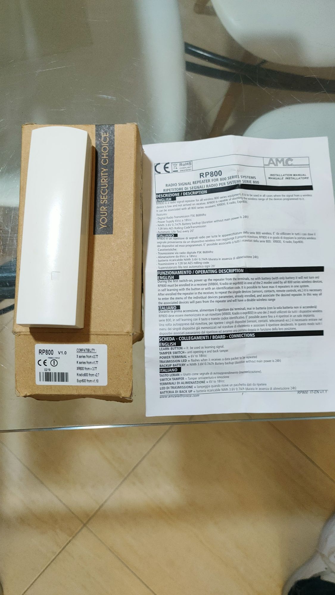 Repetidor de sinal AMC modelo RP800