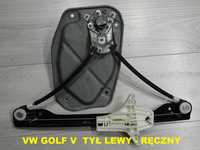 VW Golf V 5 Podnośnik Mechanizm Szyby Tył Lewy Ręczny na korbkę 03- #