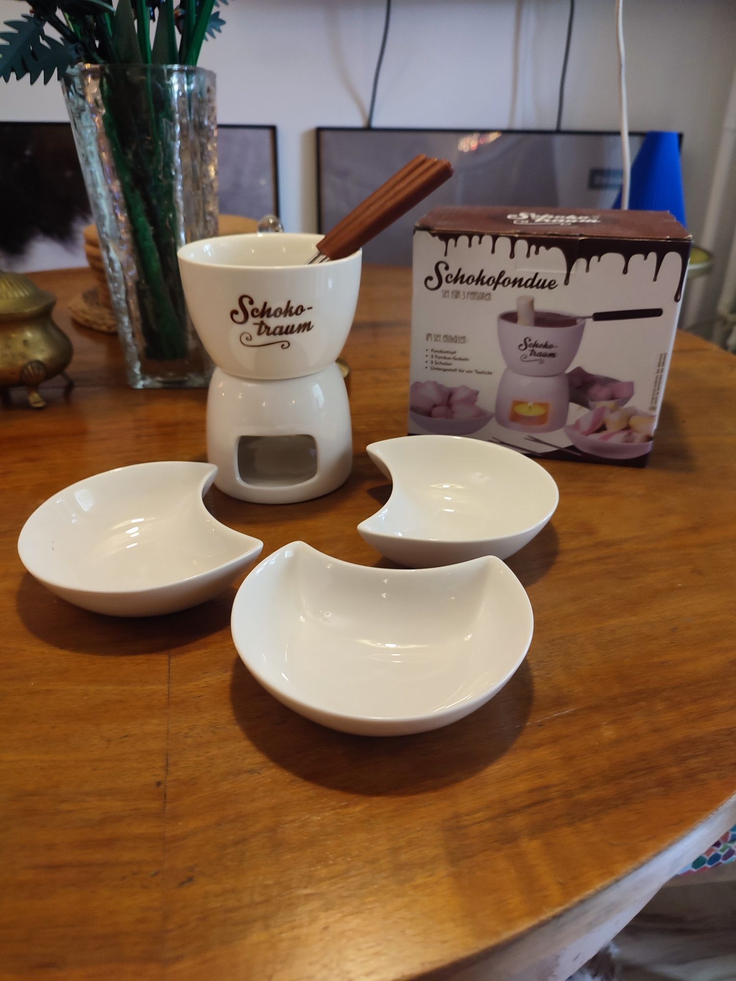 Ceramiczny zestaw do fondue