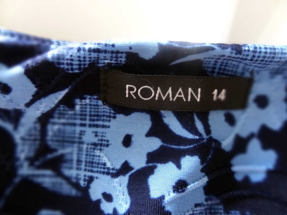 Damska bluzka z rozciągliwej dziany, nowa, Roman, rozm. 14