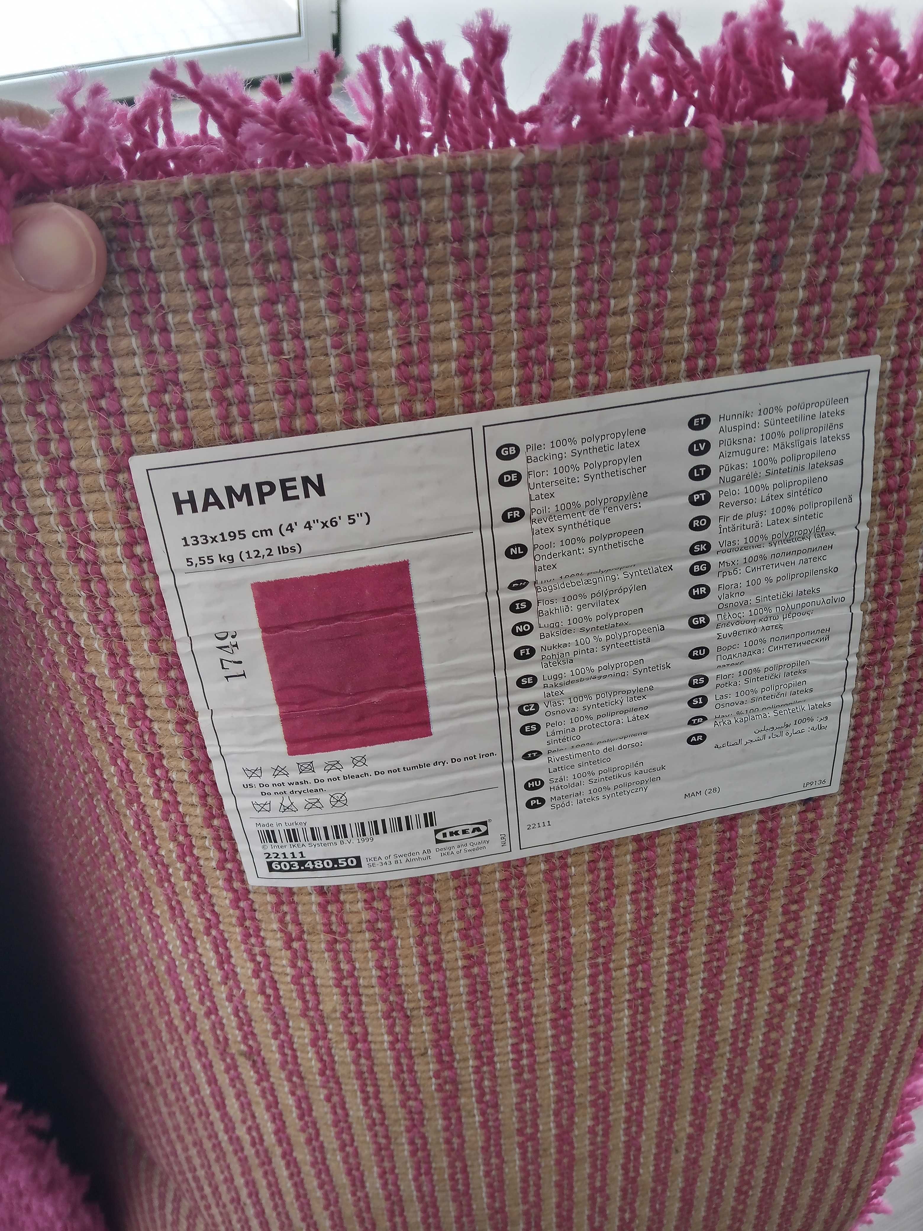 Tapete Hampen IKEA rosa