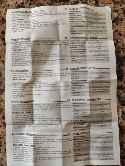 Comando portão garagem Motorline