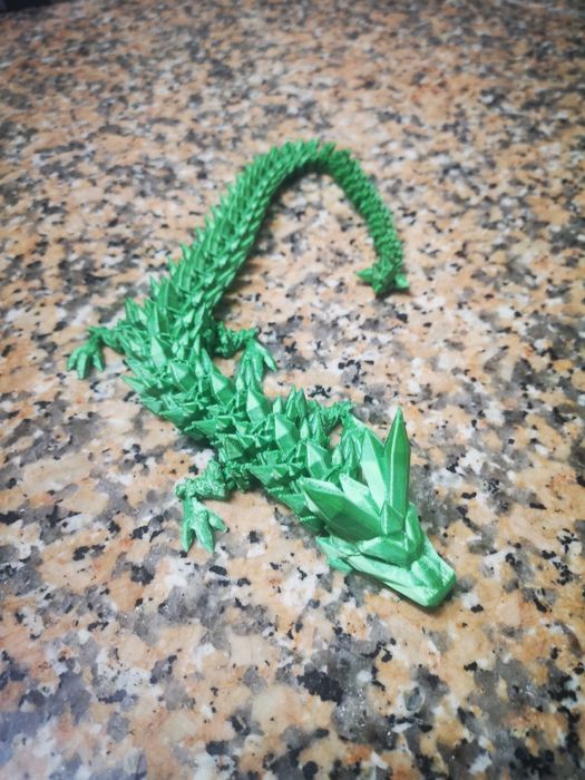 Dragão articulado 3D - Escultura exclusiva com tema de cristal!