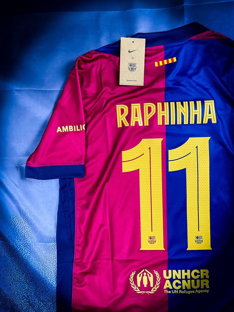 Raphinha Barcelona Liga Mistrzów Sportowa Koszulka «Nike» T-shirt / M