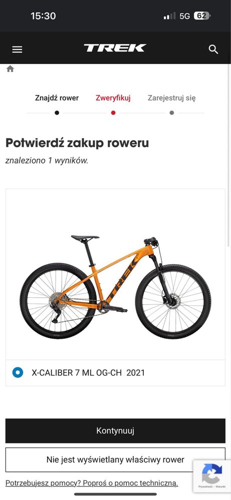 Trek excaliber 7 2021r