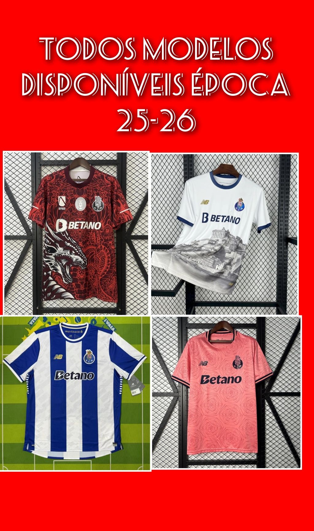 Camisolas de clubes Portugueses clubes estrangeiros  e seleções