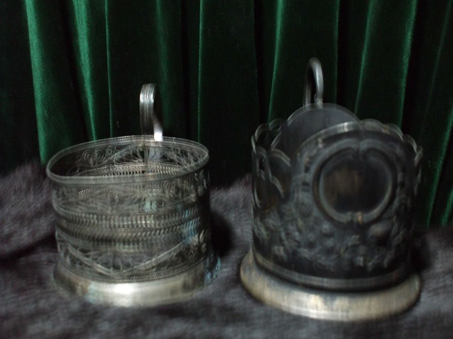 Мельхиоровые подстаканники. 1960-1970 гг. Киев.