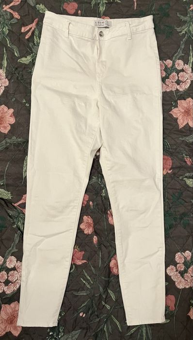 Biale spodnie denim co