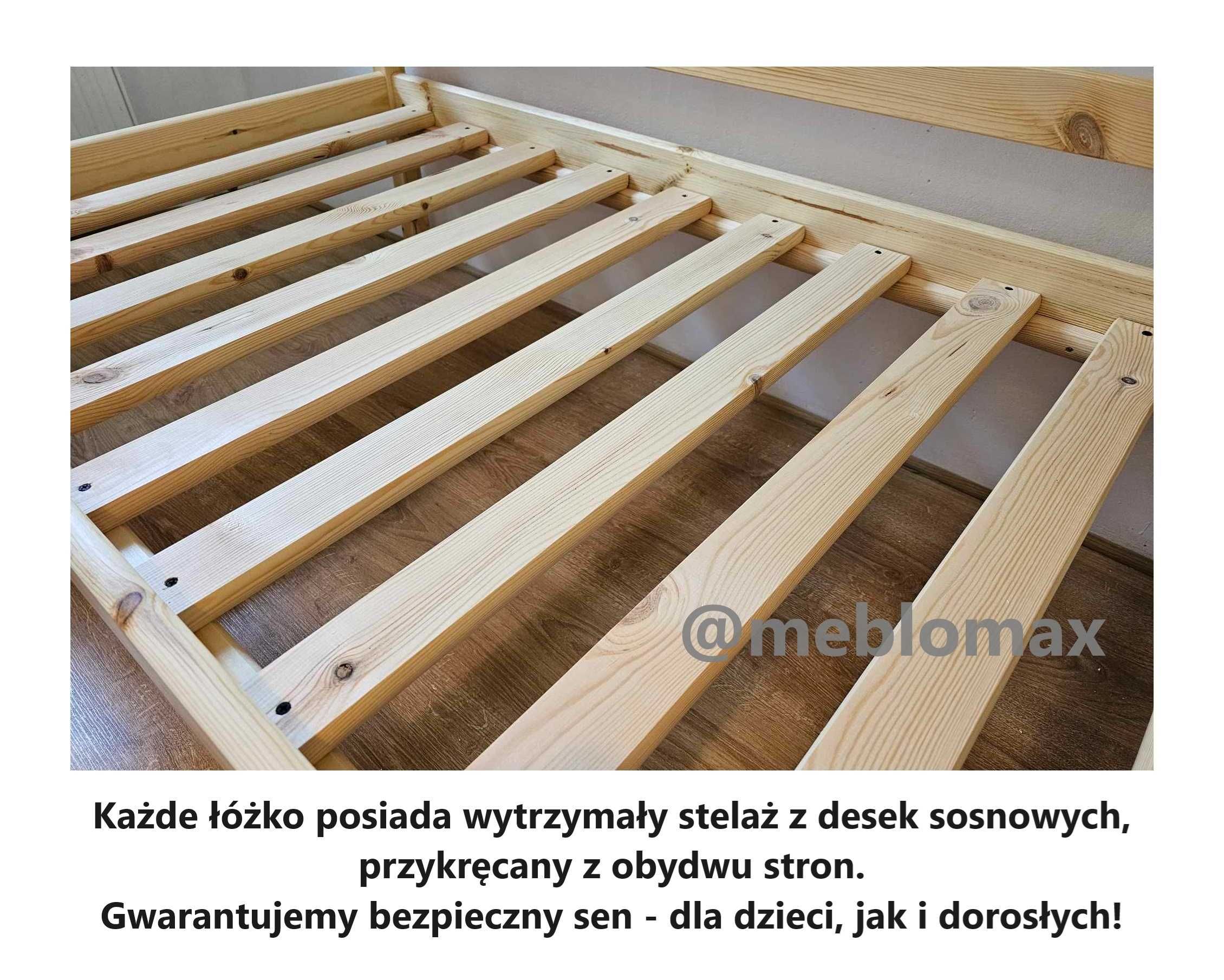 Trzyosobowe Łóżko Piętrowe Wrocław sosnowe drewniane lite drewno sosna
