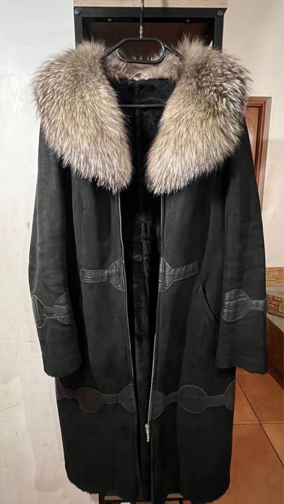 Продам дубленку с вставками кожи