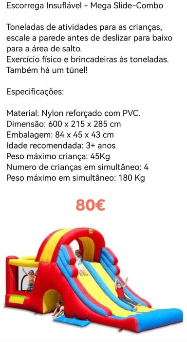 aluguer de insufláveis