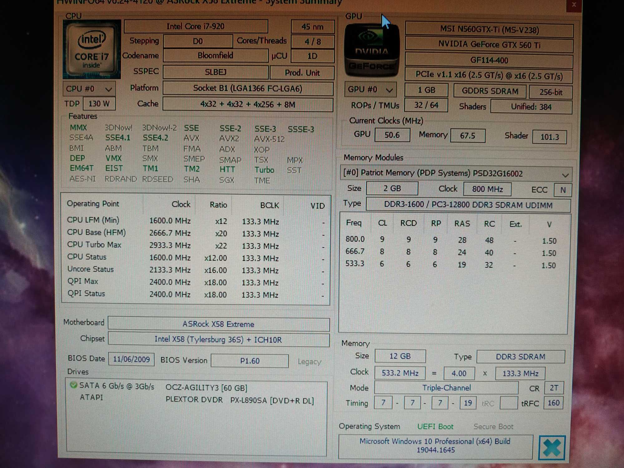 Komputer INTEL i7 920 / 12GB RAM / GeForce GTX 560 Ti