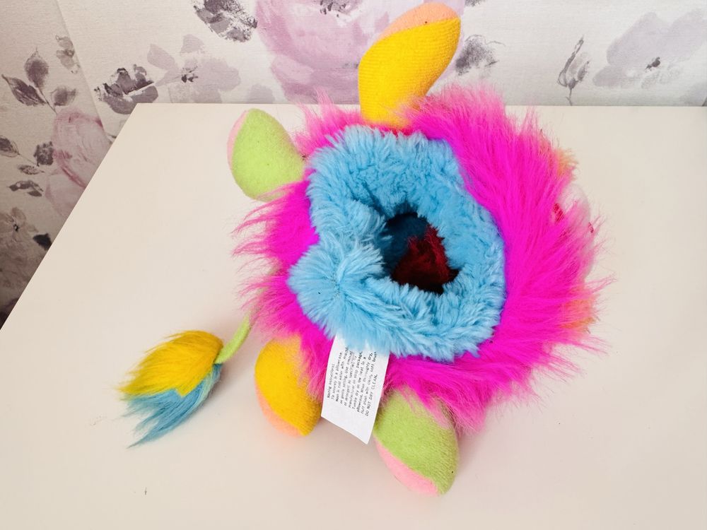 Pluszak miś Puffling różowy Popples, Mattel, vintage 1986