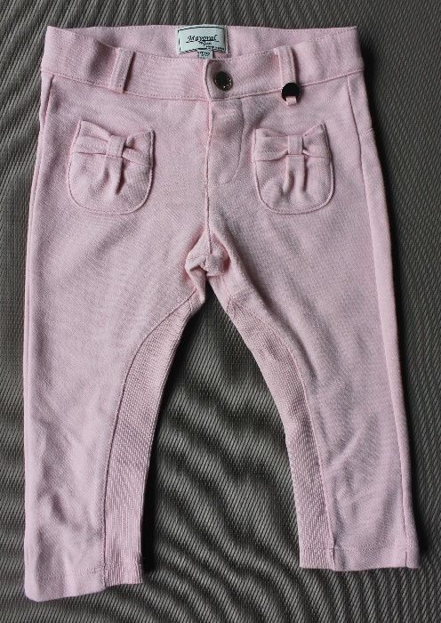 Calças Mayoral de algodão, tamanho 12 mês cor-de-rosa