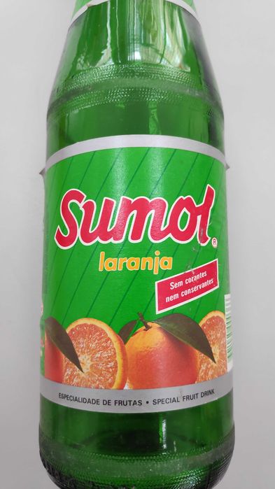 Garrafa 1 litro Antiga Vintage Sumol Laranja