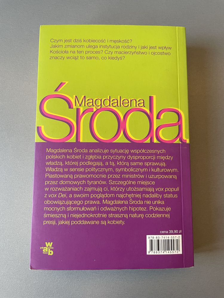 Kobiety i władza Magdalena Środa feminizm etyka kulturoznawstwo