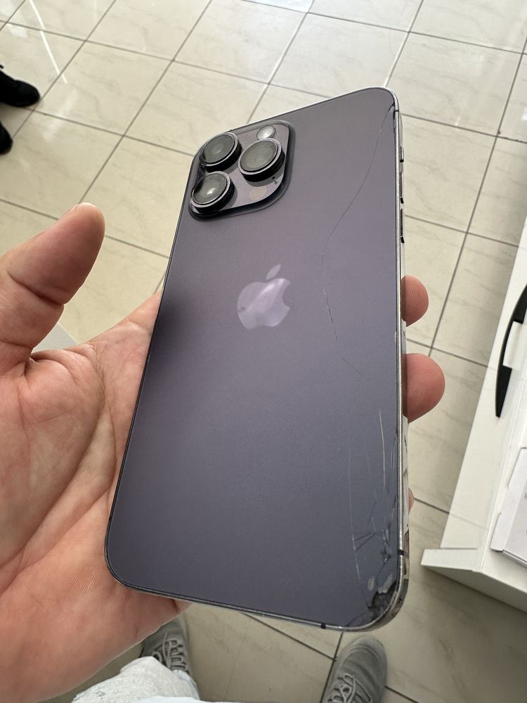 iPhone 14 Pro Max 128Gb Purple 91% АКБ EU Фіз сім побитий робочий 590€