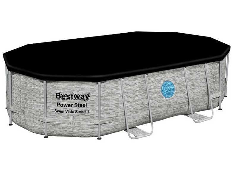 Каркас басейну Bestway 488x305x107 11в1 камінь 56946