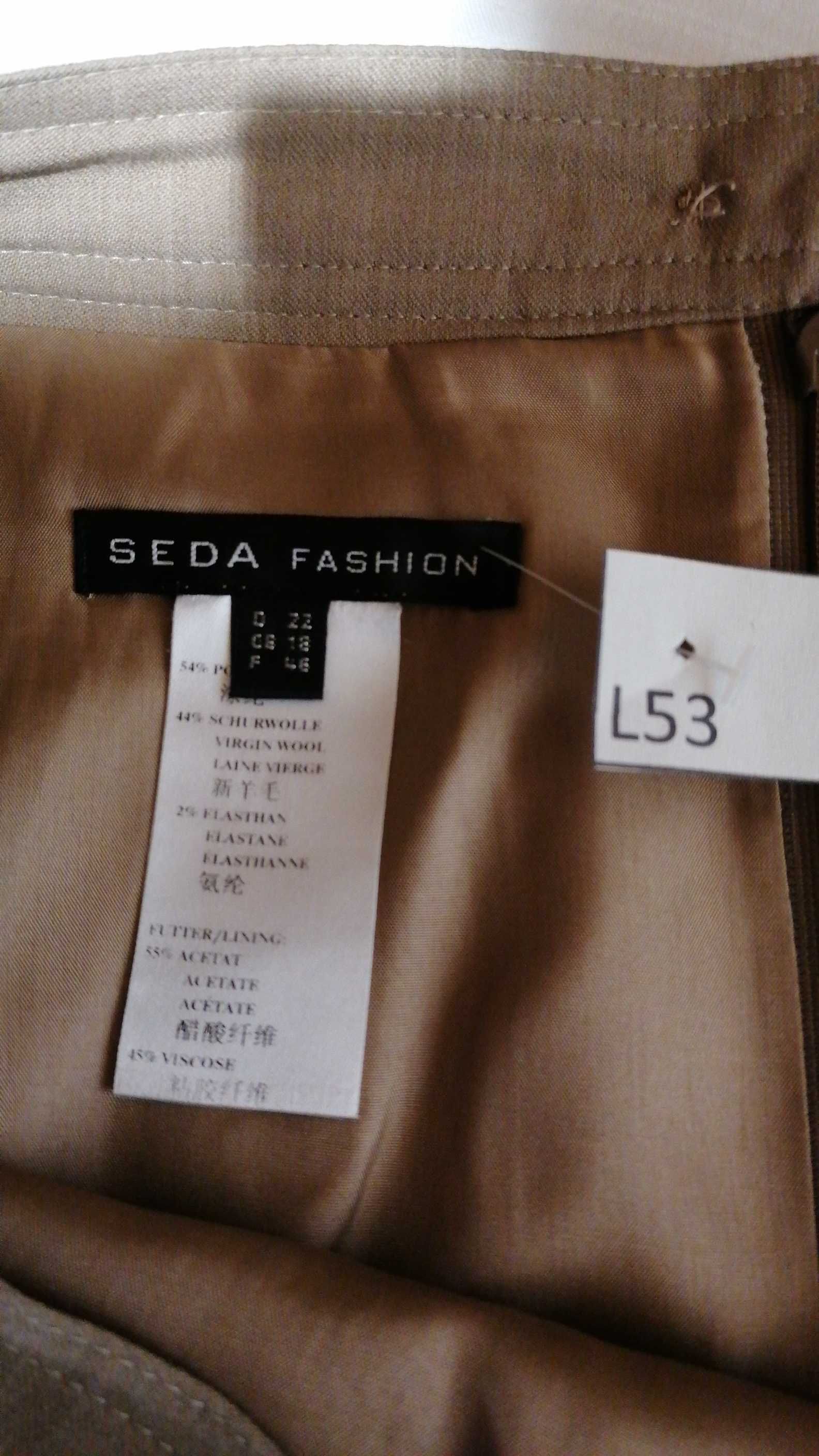 L/53 Spódnica beżowa z kieszeniami Seda Fashion  r. 46